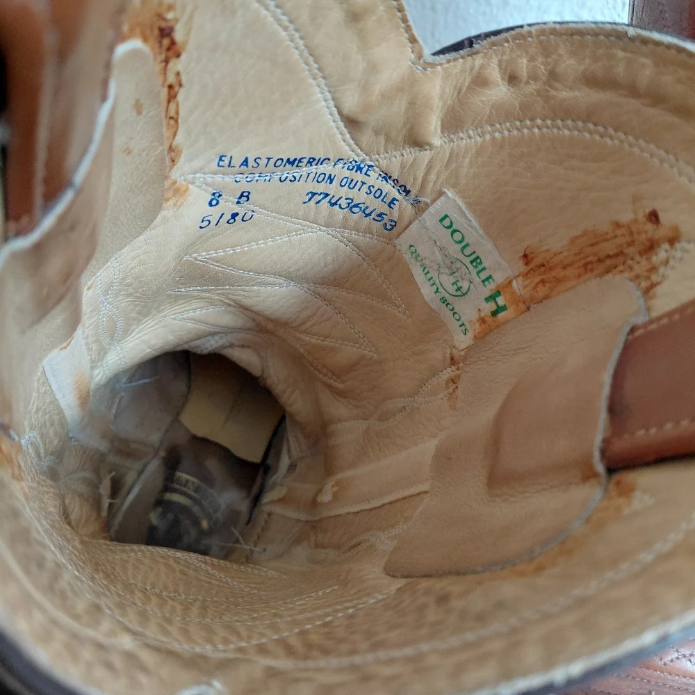 HH Double H Western Cowboy Rodeo Farm Leather Boots